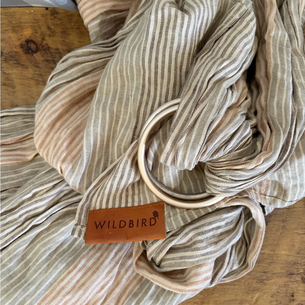 WildBird Neutral Striped Ring Sling in Beige and Cream - Picture 3 of 3